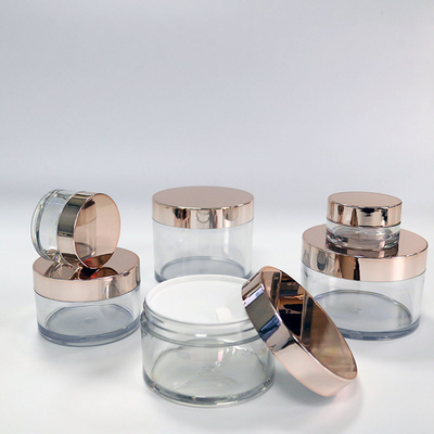 Empty Refillable Screw Cap Glass Cosmetic Jars Customized Logo 5g 10g 15g 30g 50g 80g 100g 200g