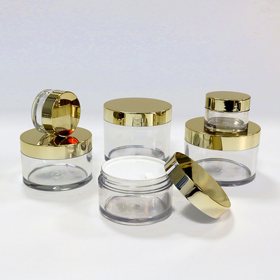 Food Grade Clear Empty PET Plastic Cosmetic Jars With Screw Cap 1oz 3oz 30g 250g