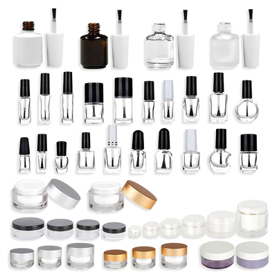 Empty Dip Powder Cream Glass Cosmetic Jars Gel Nail Polish Bottle Acrylic Plastic Luxury