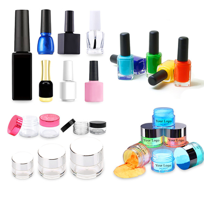 Empty Dip Powder Cream Glass Cosmetic Jars Gel Nail Polish Bottle Acrylic Plastic Luxury