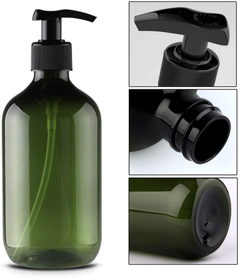 500ml Transparent Plastic PET Bottles For Shampoo Conditioner Hair Oil With Lotion Pump