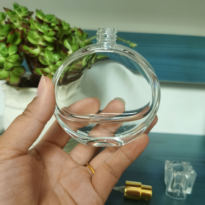 Smooth Surface Oblate Glass Perfume Bottle 30ml 50ml 100ml