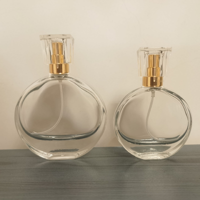 Smooth Surface Oblate Glass Perfume Bottle 30ml 50ml 100ml