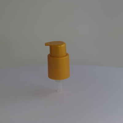 Plastic PP Push Cosmetic Lotion Pump With UV Coating Gold And Silver