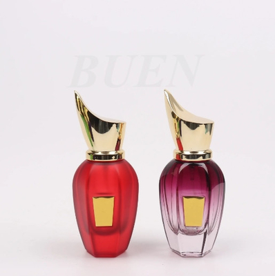Colour 50ml Round Sticker Spray Coloured Empty Perfume Bottle With UV Unique Cap