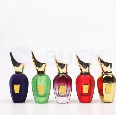 Colour 50ml Round Sticker Spray Coloured Empty Perfume Bottle With UV Unique Cap