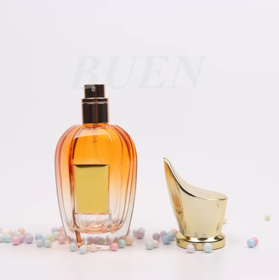 Colour 50ml Round Sticker Spray Coloured Empty Perfume Bottle With UV Unique Cap