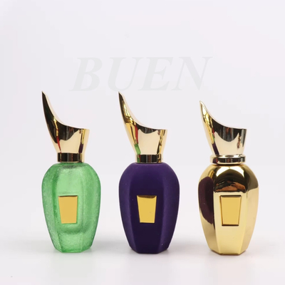 Colour 50ml Round Sticker Spray Coloured Empty Perfume Bottle With UV Unique Cap
