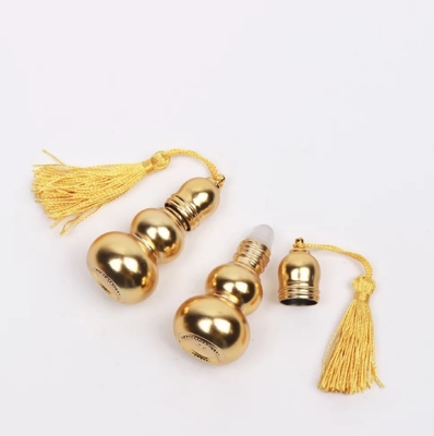 Customize  6ml Empty Golden UV Glass Perfume Roller Ball Bottle