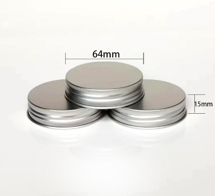64*15 Aluminum Cap Plastic Glass Bottle With Round Metal Screw Cap Cosmetic Wide Mouth Cap