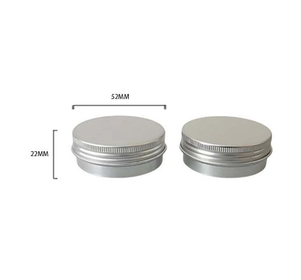 30g 52*22 Silver Round Threaded Aluminum Box Sealed Aluminum Box