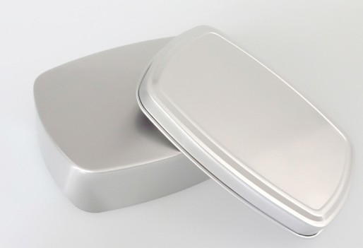 130g 96 * 70 * 29 Silver Square Aluminum Box For Soap Fragrance Ointment Medicine Packaging Metal Packaging Box