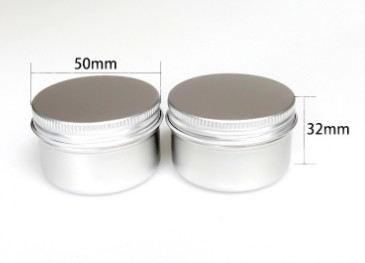 50ml 50*32 Round Threaded Aluminum Box Skin Cream Ointment Grass Plaster Tablets Tea Sealing Small Jars