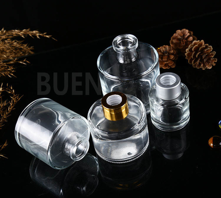 Screw Cap Round Glass Aroma Diffuser Bottle , 100ml Reed Diffuser Bottle
