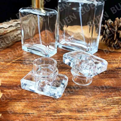 High Flint Glass Perfume Dropper Bottle 5oz , Square Essential Oil Perfume Bottles