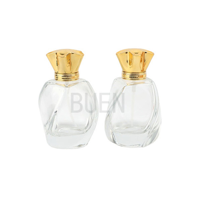 360 Degree Rotation Portable Perfume Bottle With Golden Plastic Cover Bayonet