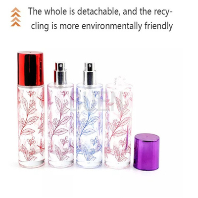 Refillable Glass Perfume Bottle Pump Sprayer  ,  Cylinder 1oz Perfume Bottle