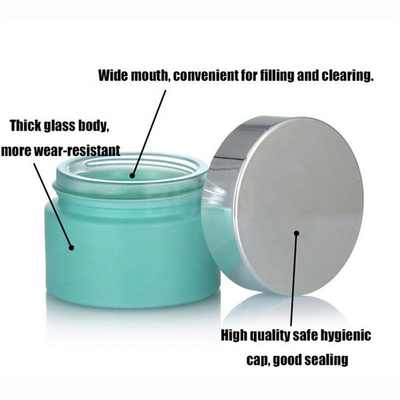 Rose Gold Glass Cosmetic Jars Cream 1oz , Non Toxic Empty Cosmetic Containers