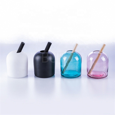 Cosmetic Empty Glass Aroma Diffuser Bottle With Reed  Sticks