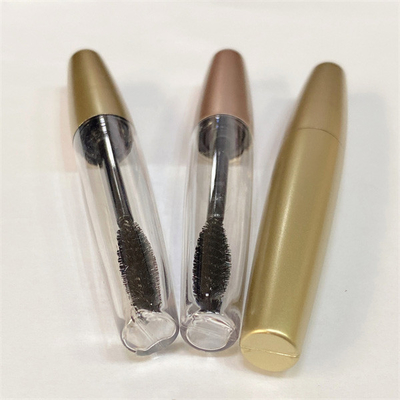 Oval Shaped Matte Rose Gold Mascara Tube With Wand Plastic PETG 7ml