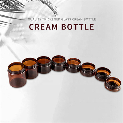 Transparent Amber Empty Cosmetic Containers Eco Friendly Cosmetic Packaging