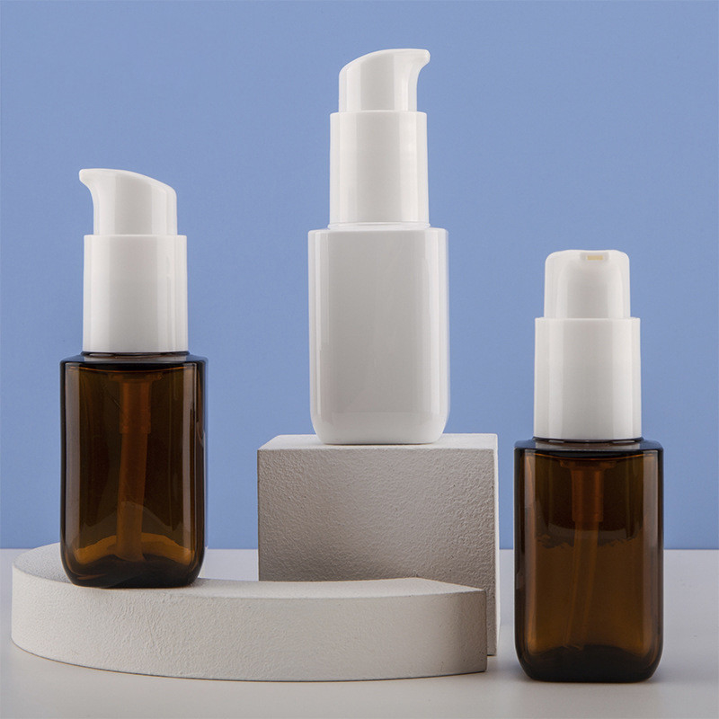 PET Plastic Lotion Packaging Press Empty Bottle For Cosmetic Foundation Liquid Sunscreen
