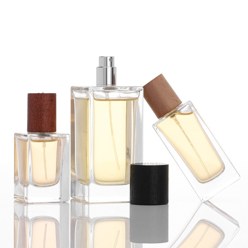 Thickened Square Perfume Bottle Car Glass Spray Bottle 30ml 50ml 100ml