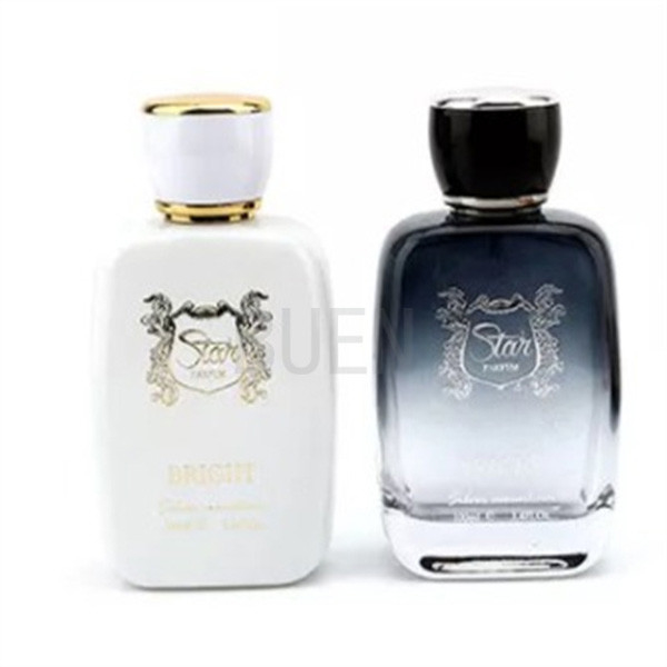 Buen Glass Perfume Spray Bottle Black Plastic Cap , Empty Designer Perfume Bottles